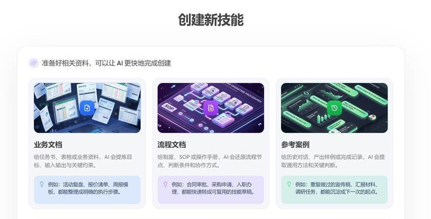 技能创建界面