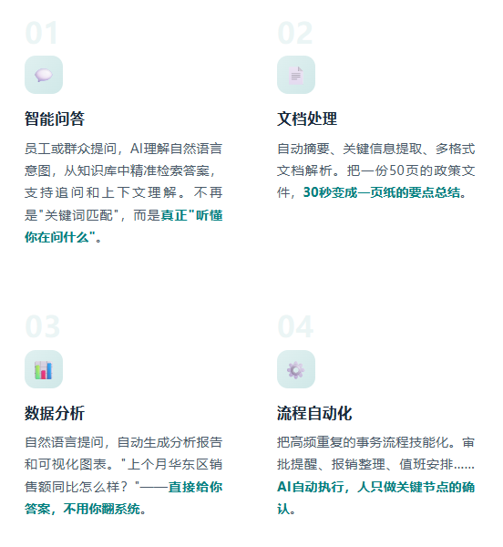 AI 办公助手四项核心能力